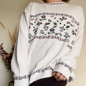 Beautiful Vintage Floral Sweater